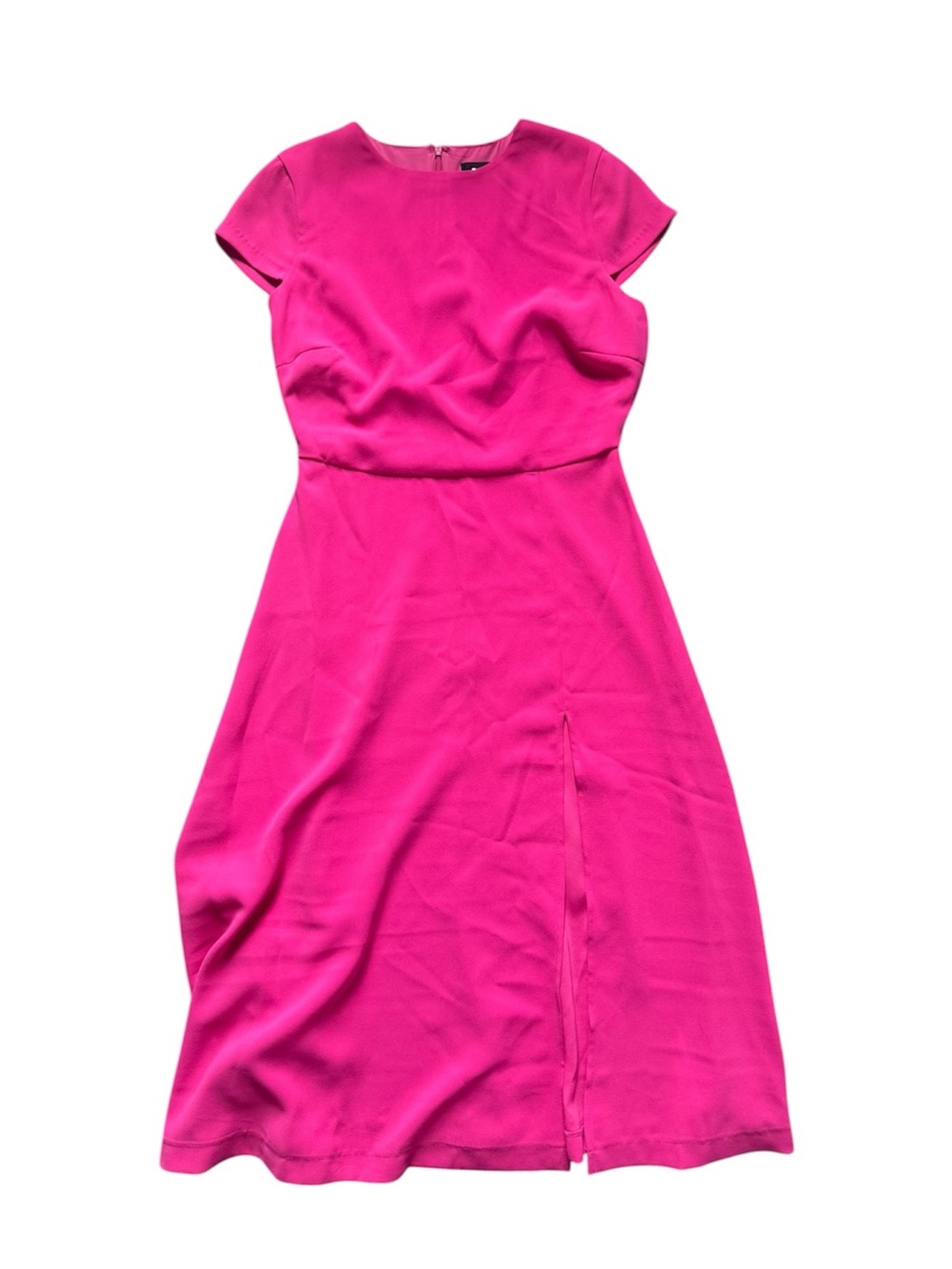 Alexia Admor Bright Pink Cap-Sleeve Midi Dress